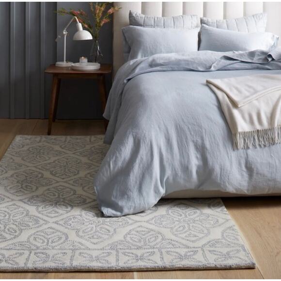 Quince European Linen Duvet Cover Size Full/Queen Mist # Q6 - Picture 1 of 3